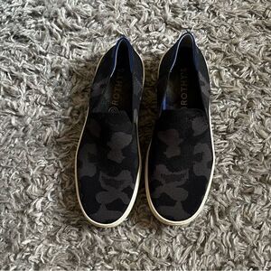 Rothy's The Original Slip On Sneaker Grey Camo Textile Women’s US 8.5